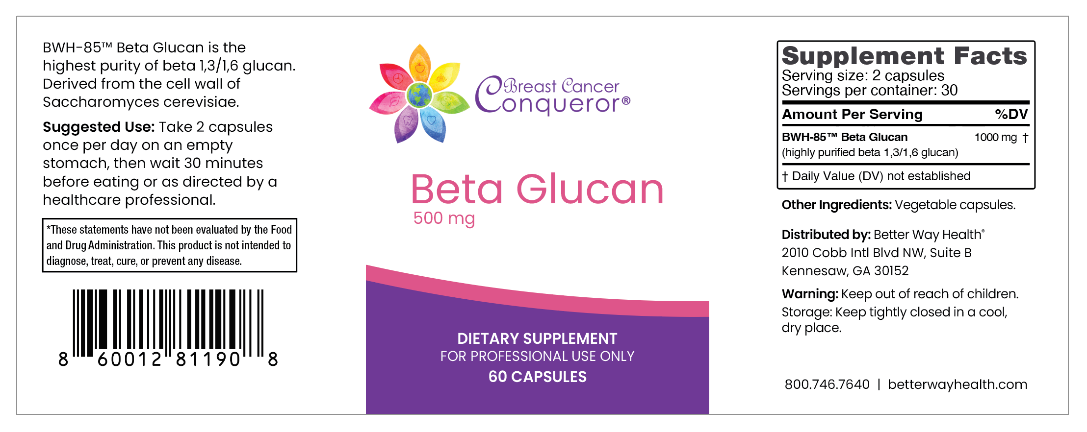 Beta Glucan 500mg